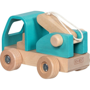 Auto - Dřevěné odtahové modré (Goki)