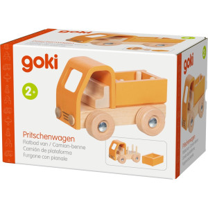 Auto - Dřevěné nákladní oranžové (Goki)