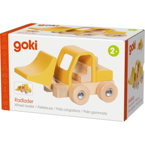 Auto - Dřevěný nakladač žlutý (Goki)
