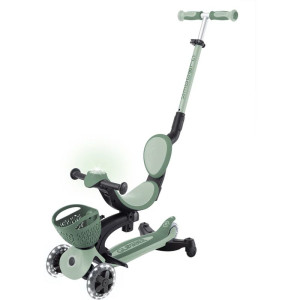 Koloběžka Globber - Go-Up Baby Lights 360° 3v1, Zelená