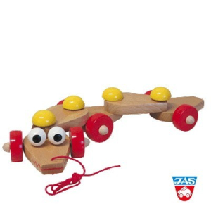 Tahací hračka - Krokodýl dlouhý, přírodní (JAS)