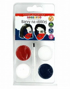 Snazaroo - Sada 3 barev na obličej, Vlajka ČR