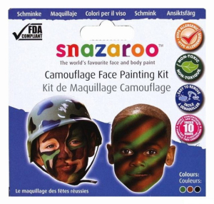 Snazaroo - Sada 3 barev na obličej, Vojáci