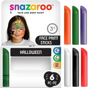 Snazaroo - Tužky na obličej, 6 barev, Halloween