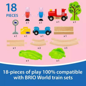Vláčkodráha Brio - Prasátko Peppa Pig, 18 dílů