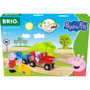 Vláčkodráha Brio - Prasátko Peppa Pig, 18 dílů