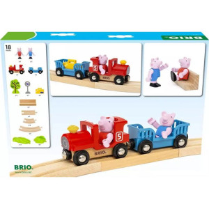 Vláčkodráha Brio - Prasátko Peppa Pig, 18 dílů