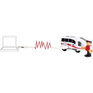Vláčkodráha mašinka - Elektrická s pohonem, ICE dobíjecí vlak na USB (Brio)