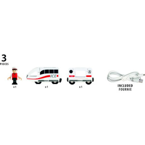 Vláčkodráha mašinka - Elektrická s pohonem, ICE dobíjecí vlak na USB (Brio)