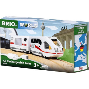 Vláčkodráha mašinka - Elektrická s pohonem, ICE dobíjecí vlak na USB (Brio)