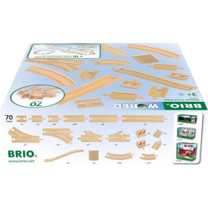 Vláčkodráha set kolejí - Deluxe sada, 70ks (Brio)