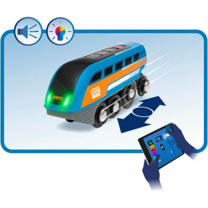 Vláčkodráha mašinka - Elektrická s pohonem, SMART TECH nahrávací (Brio)