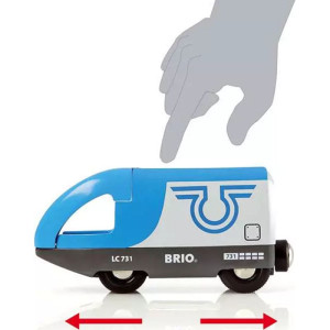 Vláčkodráha mašinka - Elektrická s pohonem, Cestovní souprava na baterie (Brio)