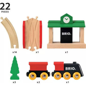 Vláčkodráha Brio - Osmička Classic, 22 dílů