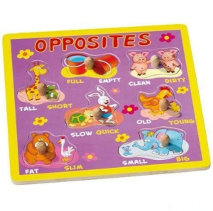 Puzzle výukové - Protiklady se zvířátky, 7ks (Legler)