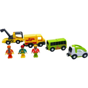 Vláčkodráha auta - Sada městských vozidel s figurkami (2Kids Toys)