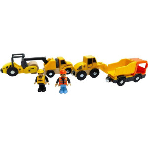 Vláčkodráha auta - Sada stavebních strojů s figurkami (2Kids Toys)