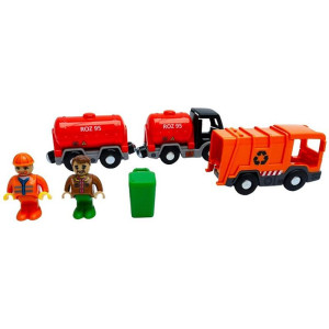 Vláčkodráha auta - Sada popelářských vozidel s figurkami (2Kids Toys)