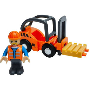 Vláčkodráha auta - Sada stavebních vozidel s figurkami (2Kids Toys)