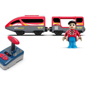 Vláčkodráha mašinka - Elektrická s pohonem, Vlaková souprava s ovladačem (2Kids Toys)