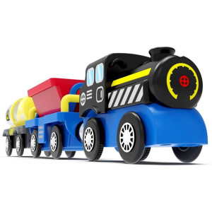 Vláčkodráha mašinka - Elektrická s pohonem, Parní vlak nákladní (2Kids Toys)