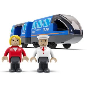 Vláčkodráha mašinka - Elektrická s pohonem, Městký vlak modrý (2Kids Toys)