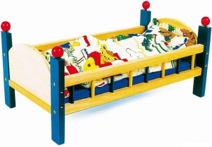 Postýlka pro panenky - Barevná, možnost dvou pater (Legler)