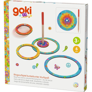 Házecí hra - Házení kroužků, Barevná se 4 kruhy (Goki)