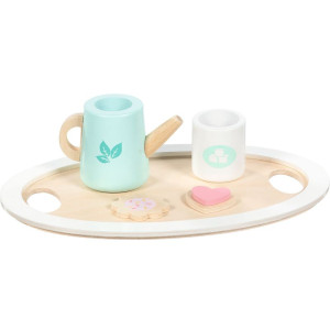 Nádobí dětské - Čajový set, Dřevěný pastelový (Goki)