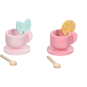 Nádobí dětské - Čajový set, Dřevěný pastelový (Goki)