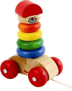 Skládačka - Klaun na kolečkách s kroužky (Voila)