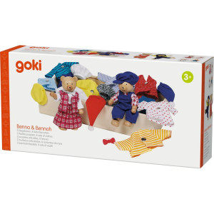 Panenky do domečku - Medvědi s 8 oblečky (Goki)