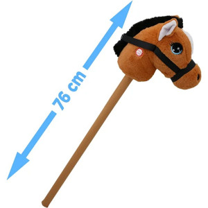 Koňská hlava na tyči - Hobby horse hnědák se zvukem (Toybox)