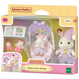 Sylvanian Families - Set, Chocolate králíčci spící sourozenci