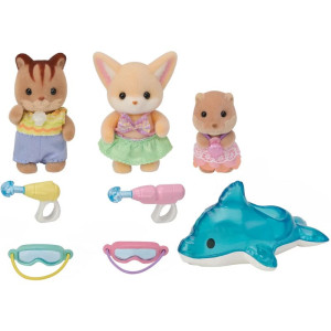 Sylvanian Families - Set, Zábava u bazénu Baby Trio