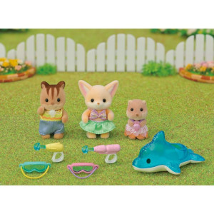 Sylvanian Families - Set, Zábava u bazénu Baby Trio