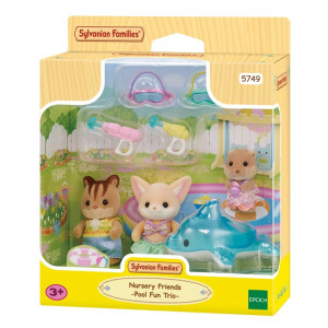 Sylvanian Families - Set, Zábava u bazénu Baby Trio
