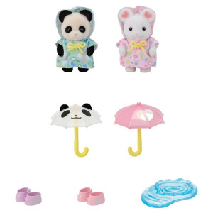Sylvanian Families - Set, Procházka v dešti Baby Duo