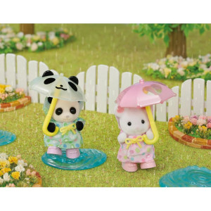 Sylvanian Families - Set, Procházka v dešti Baby Duo