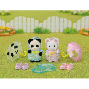 Sylvanian Families - Set, Procházka v dešti Baby Duo
