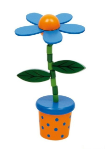 Mačkací figurka - Kytka velká, Modrá (Legler)