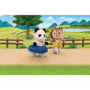 Sylvanian Families - Set, Panda a cyklo-bruslařský set