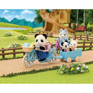 Sylvanian Families - Set, Panda a cyklo-bruslařský set