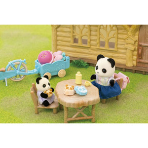 Sylvanian Families - Set, Panda a cyklo-bruslařský set