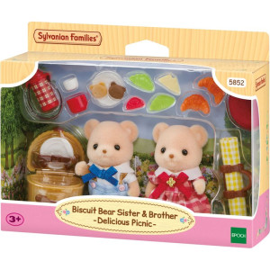 Sylvanian Families - Set, Sušenkoví medvídci sestra a bratr na pikniku