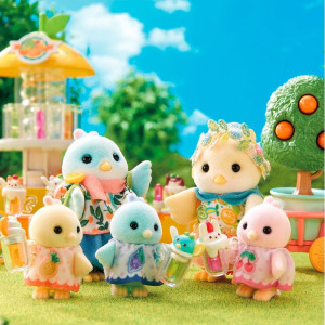 Sylvanian Families - Rodina ptáčků citrusových, 4ks