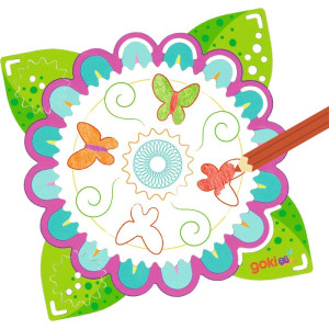 Kreslení - Spirograf Mandala dřevěný (Goki)
