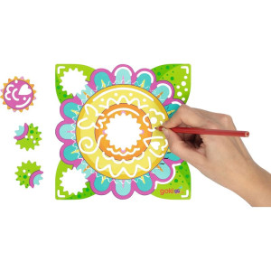 Kreslení - Spirograf Mandala dřevěný (Goki)