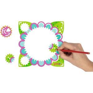 Kreslení - Spirograf Mandala dřevěný (Goki)