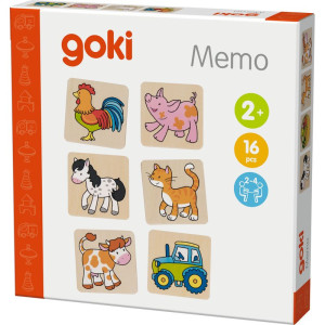 Pexeso - Farma dřevěné, 16ks (Goki)